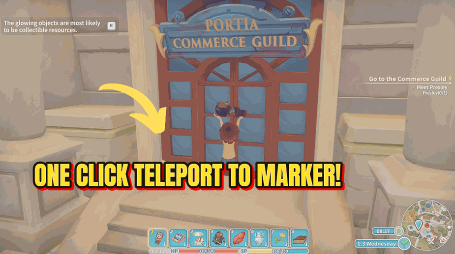 My Time at Portia — Waypoint Warp (Teleport to Map Marker) (screenshot 5)